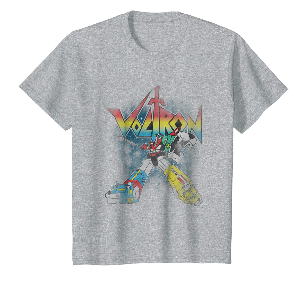 Voltron Retro Defender Rainbow Graphic T-Shirt