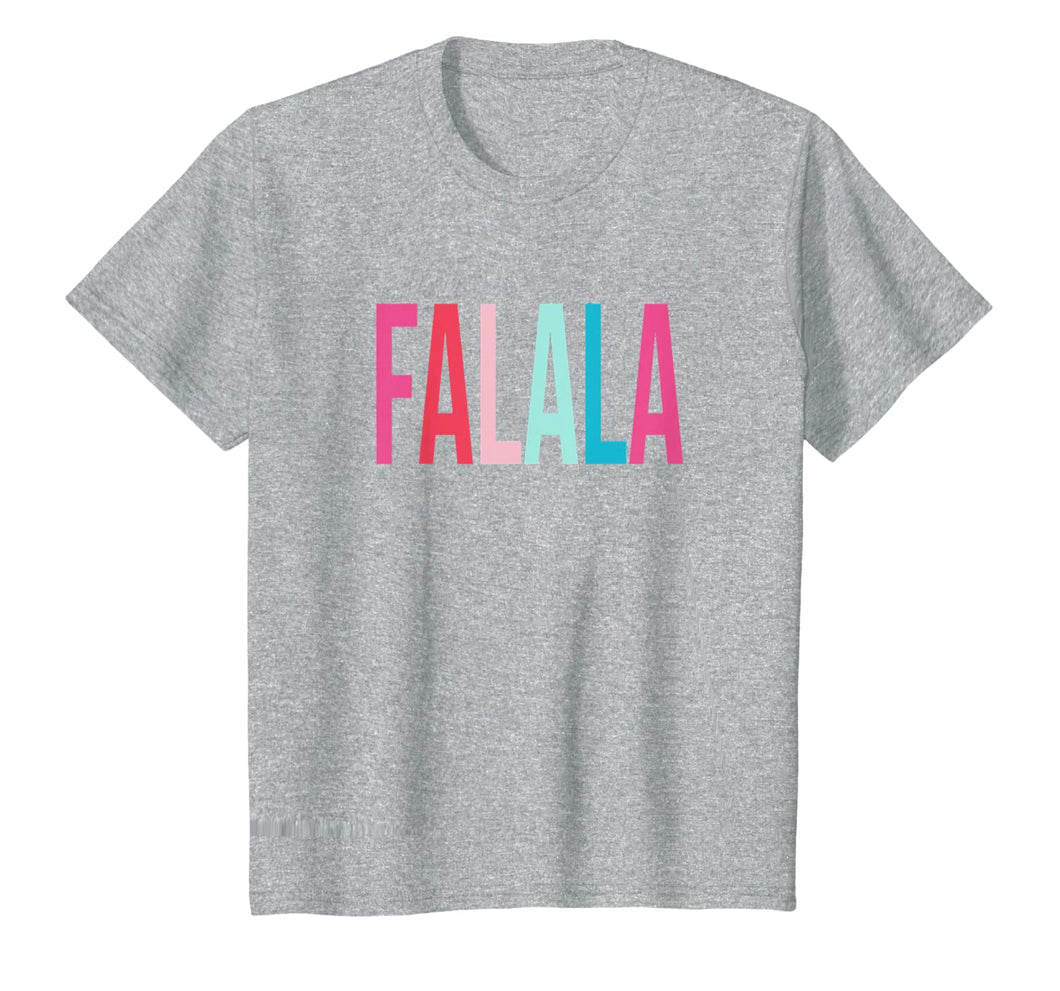 Womens Girls Falala Colorful Christmas T-Shirt-3113923