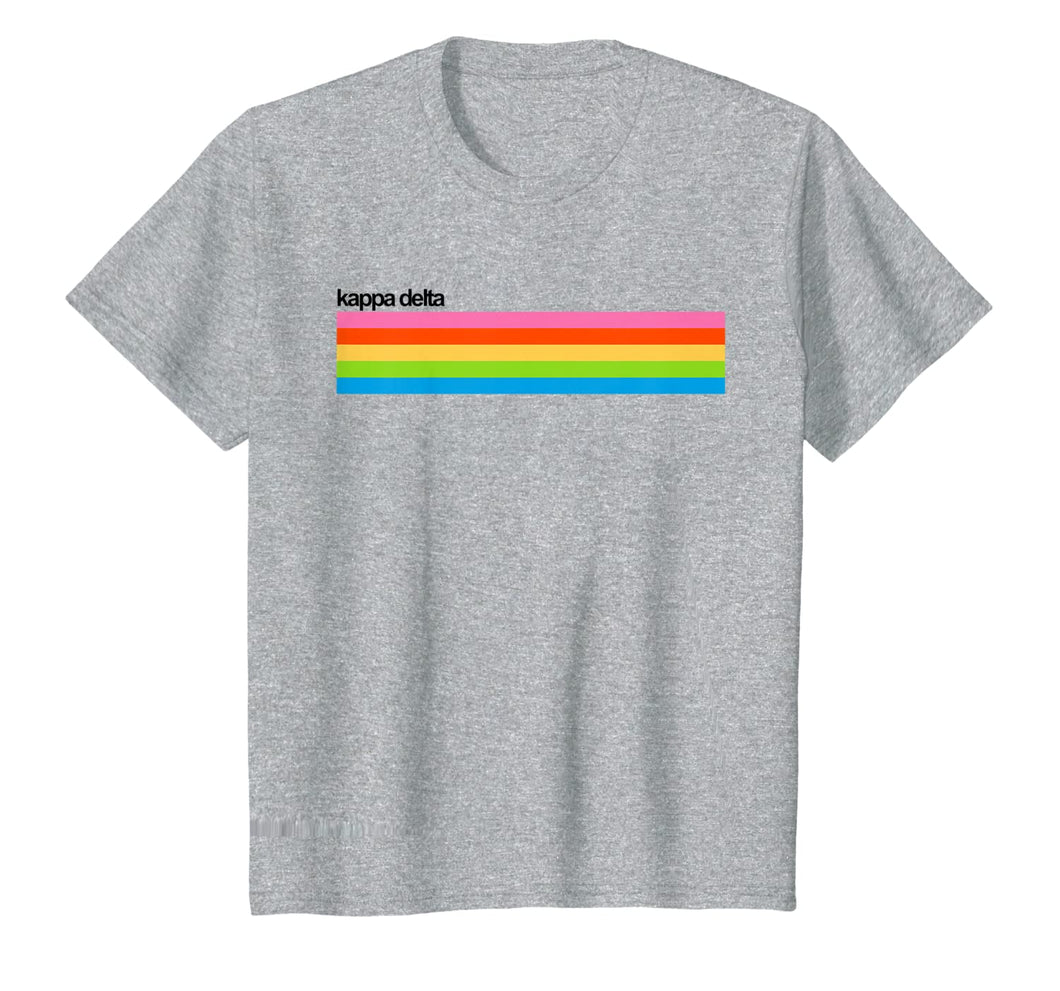 KD Kay Dee Rainbow Camera Stripes Logo T-Shirt-879632