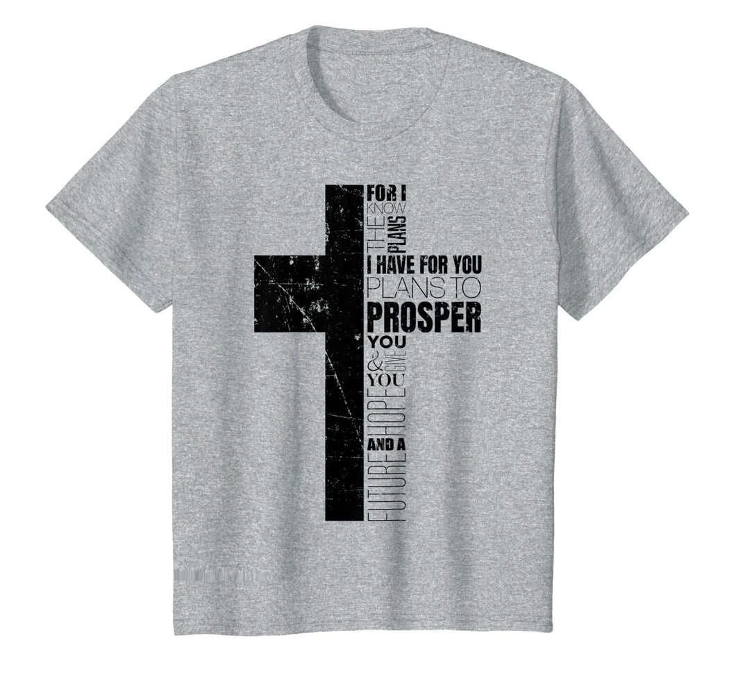 Jeremiah 29:11 Christian Bible Verse Gifts Cross Scripture T-Shirt-204983
