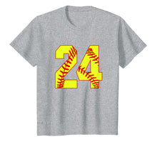 Load image into Gallery viewer, Softball #24 Fast Pitch Love Softball Mom Favorite Player T-Shirt-3992197
