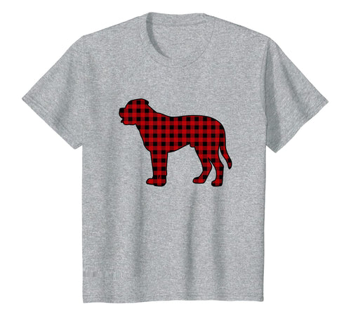 Mastiff Christmas Decor Red Plaid Buffalo Dog Gifts Family T-Shirt-1503139
