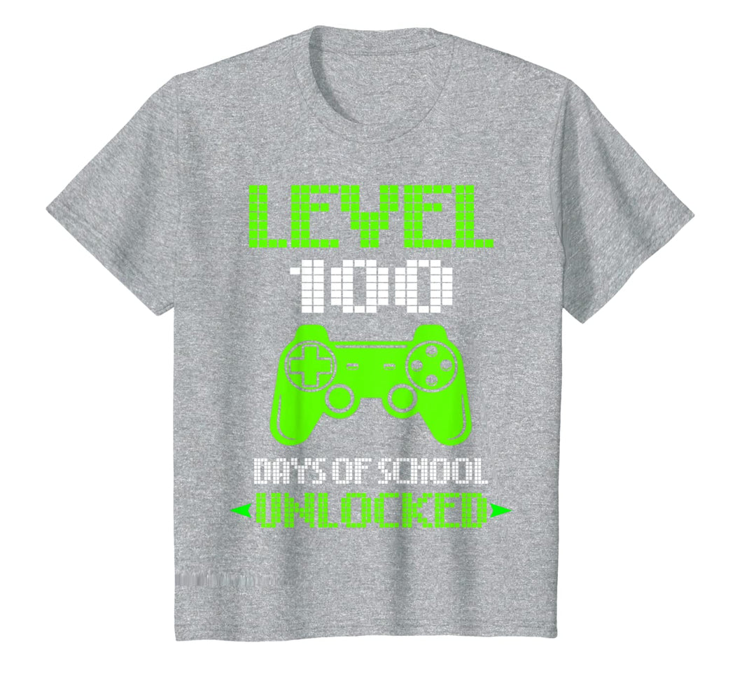 Level 100 Days Of School Unlocked Gamer Video Games Boys T-Shirt-1242438