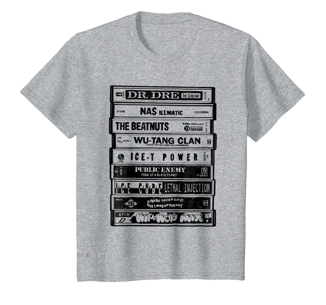 Hip Hop Artists Cassettes T-Shirt - Old School Rap Tee-462932