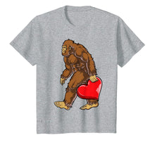 Load image into Gallery viewer, Bigfoot Heart Funny Valentines Day Men Love Sasquatch Gifts T-Shirt-418972
