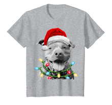 Load image into Gallery viewer, Funny shirts V-neck Tank top Hoodie sweatshirt usa uk au ca gifts for Pit Bull Santa Christmas Tree Lights Xmas Gifts Boys Kids T-Shirt 845078
