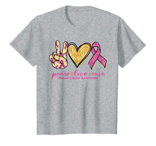 Load image into Gallery viewer, Peace Love Cure Pink Ribbon Breast Cancer Awareness Gift T-Shirt-582394
