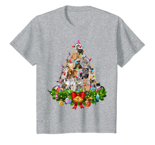 Funny Cat Christmas Tree Xmas Gifts T-Shirt-68797