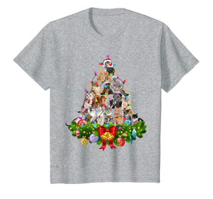 Funny Cat Christmas Tree Xmas Gifts T-Shirt-68797