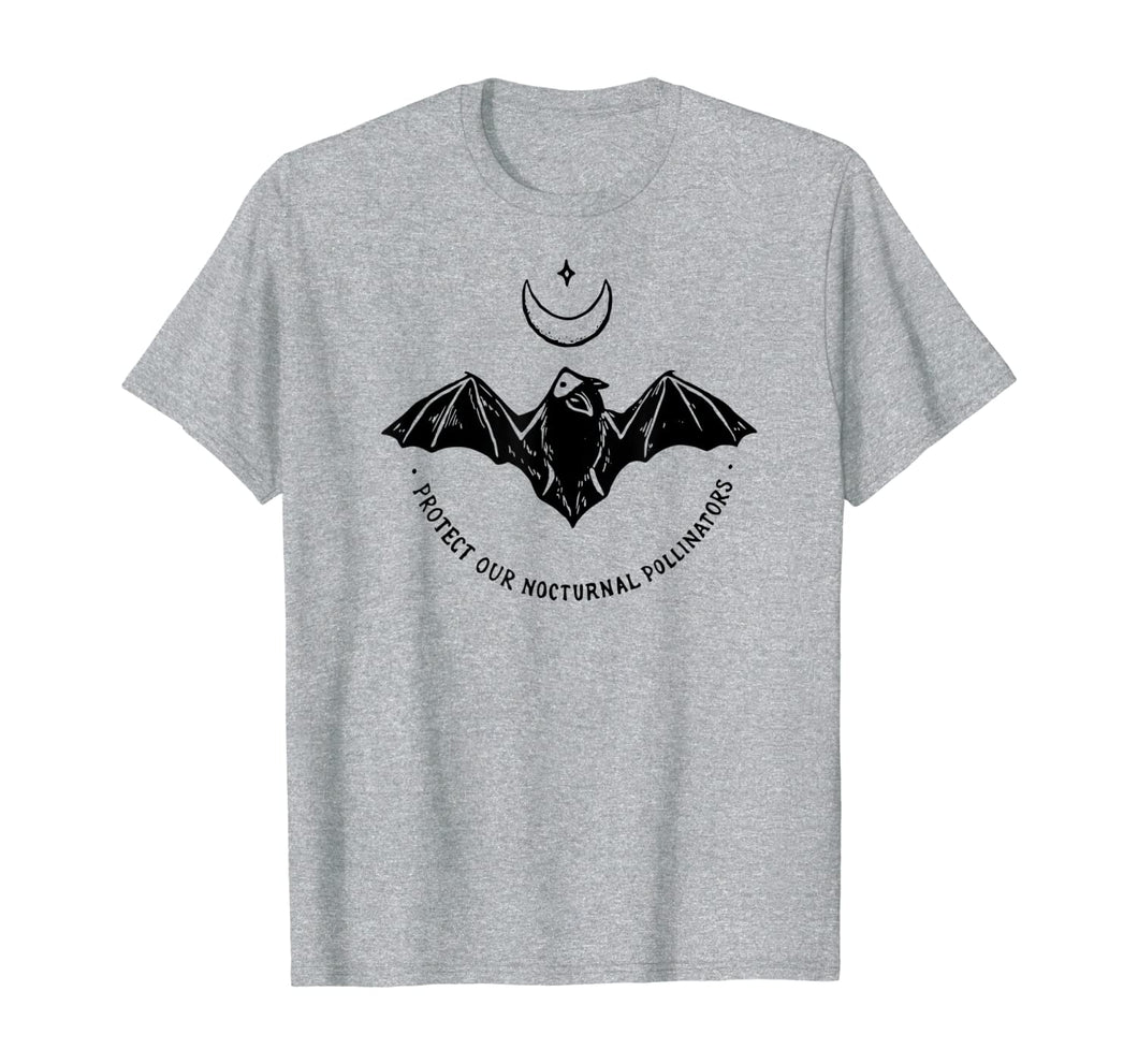 Protect Our Nocturnal Polalinators Bat with Moon Halloween T-Shirt