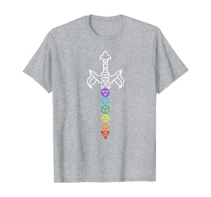 Funny shirts V-neck Tank top Hoodie sweatshirt usa uk au ca gifts for Dice Sword Gay Pride LGBT D20 Set RPG Tabletop Rainbow Nerdy T-Shirt 360208