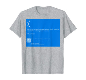 The Scariest Halloween Costume Blue Screen Of Death Lazy Tee T-Shirt