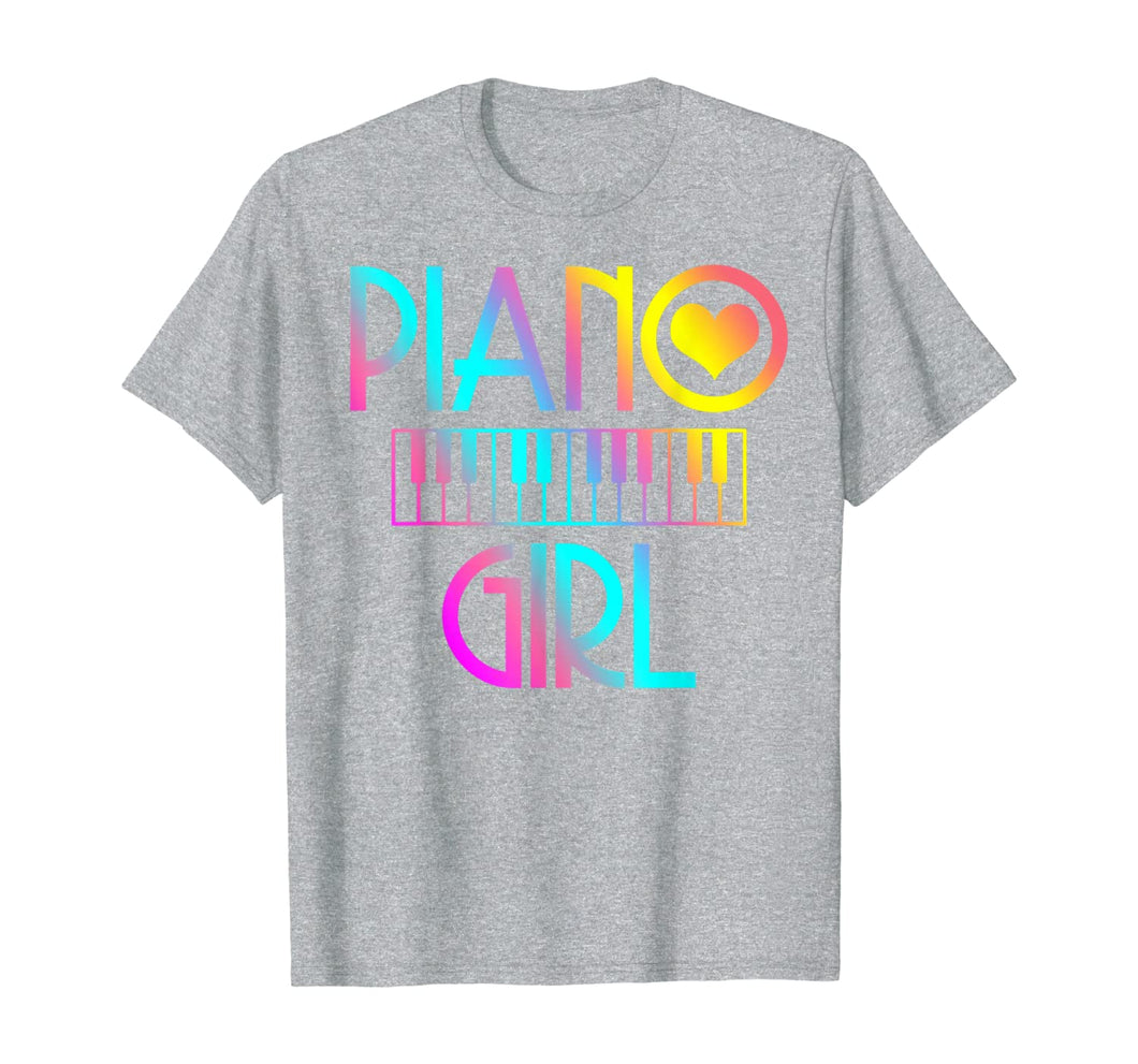 Piano Girl T Shirt Musical Tshirt Pianist Keyboard Cute Tee