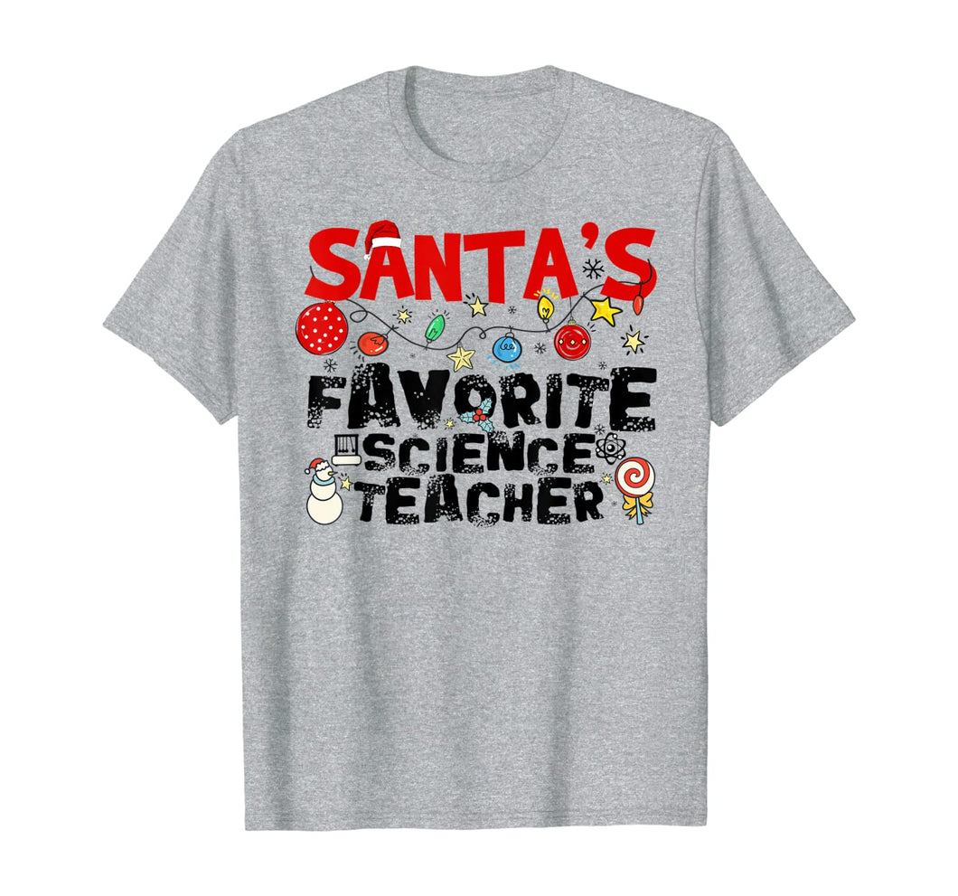 Santa's Favorite Science Teacher Christmas T-Shirt