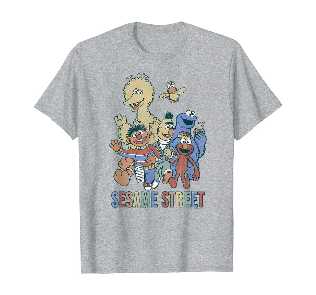 Sesame Street Colorful Group T Shirt T-Shirt