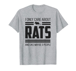 Funny shirts V-neck Tank top Hoodie sweatshirt usa uk au ca gifts for Only Care About Rats - Pet Mouse Rat Rodent Gift T-Shirt 2873553