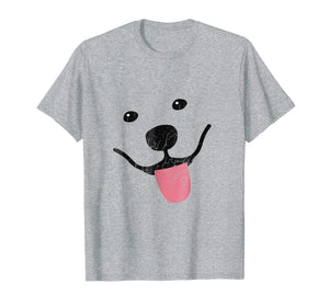 Samoyed Face Sammy Smile T-Shirt. Distressed Design