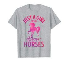 Load image into Gallery viewer, Funny shirts V-neck Tank top Hoodie sweatshirt usa uk au ca gifts for Just A Girl Who Loves Horses T Shirt Watercolor Horse shirt 2536876

