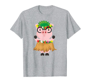 Funny shirts V-neck Tank top Hoodie sweatshirt usa uk au ca gifts for Hula Dancing Hawaiian Luau Piggy w/ Grass Skirt T-Shirt 3313239