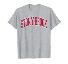 Load image into Gallery viewer, Stony Brook Ny T Shirt - Varsity Style Dark Red Text
