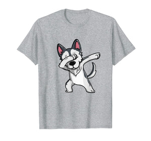 Funny shirts V-neck Tank top Hoodie sweatshirt usa uk au ca gifts for Siberian Husky Dog Dab Dance T-Shirt gifts for Boy Girls Kid 720461