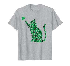 Funny shirts V-neck Tank top Hoodie sweatshirt usa uk au ca gifts for Happy Saint Patrick's Day Shamrock Cat T-Shirt 1957556