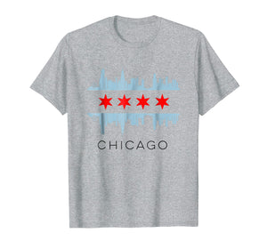 Funny shirts V-neck Tank top Hoodie sweatshirt usa uk au ca gifts for Chicago Skyline Windy City Flag T-Shirt - I Love Chicago 1452429