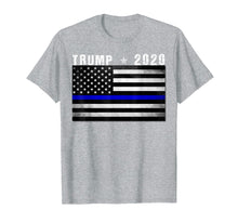 Load image into Gallery viewer, Funny shirts V-neck Tank top Hoodie sweatshirt usa uk au ca gifts for Thin Blue Line Trump 2020 T-shirt American Flag blue line 1367524
