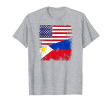 Load image into Gallery viewer, Funny shirts V-neck Tank top Hoodie sweatshirt usa uk au ca gifts for Half Filipino Flag T-Shirt | Vintage Philippines USA Gift 234144
