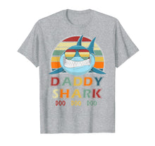 Load image into Gallery viewer, Retro Vintage Daddy Shark Tshirt gift for Father
