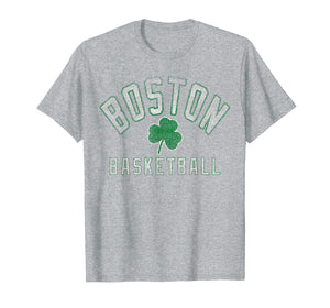 Funny shirts V-neck Tank top Hoodie sweatshirt usa uk au ca gifts for Boston Shamrock Fan Tee Distressed Basketball Green T-Shirt 1926753
