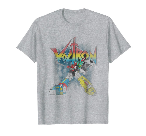 Voltron Retro Defender Rainbow Graphic T-Shirt