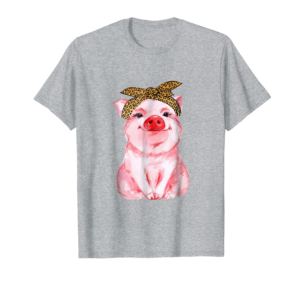 Pig Bandana cute t-shirt for Girl and Women. Gift Awesome