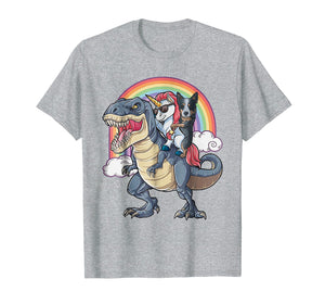 Funny shirts V-neck Tank top Hoodie sweatshirt usa uk au ca gifts for Blue Heeler And Unicorn Ride Dinosaur Like Boss Funny Shirt 1903036
