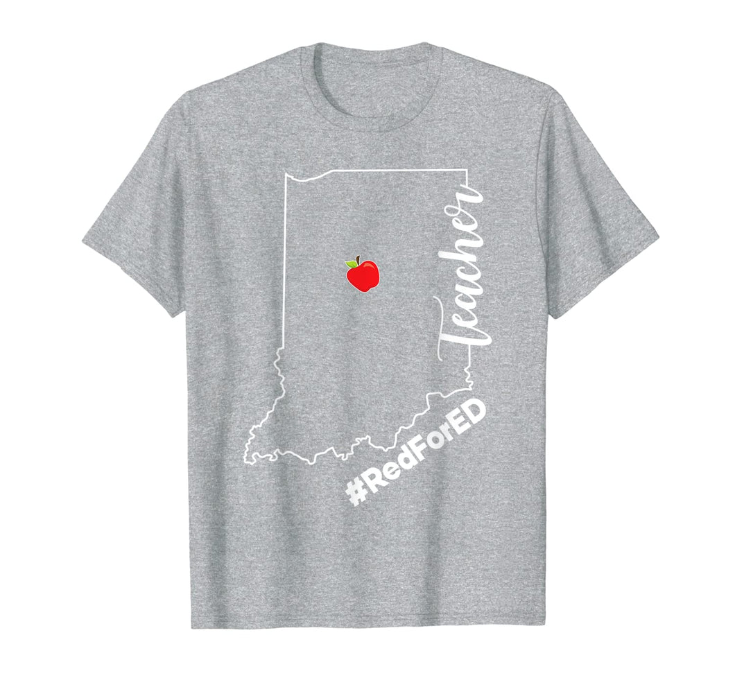 Teacher Red For Ed Indiana Public Supporter Education T-Shirt