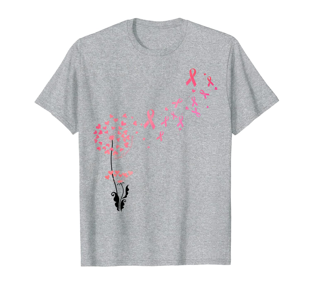 Flower Heart Dandelion Funny Breast Cancer Awareness T-Shirt 679826