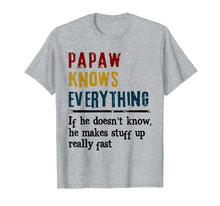 Load image into Gallery viewer, Funny shirts V-neck Tank top Hoodie sweatshirt usa uk au ca gifts for Mens Papaw Knows Everything Christmas gifts T-Shirt 477467
