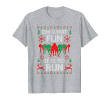 Load image into Gallery viewer, Oh What Fun It Is To Run Funny Runner Christmas Running Gift T-Shirt
