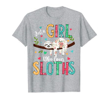 Load image into Gallery viewer, Funny shirts V-neck Tank top Hoodie sweatshirt usa uk au ca gifts for Just a Girl Who Loves Sloths Funny Sloths Lover Gifts T-Shirt 44941
