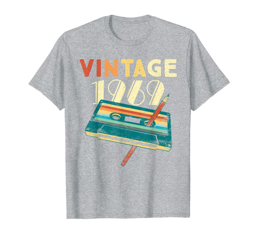 Vintage 1969 Music Cassette 50th Birthday Gifts 50 Years Old T-Shirt 132987