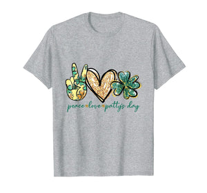 Peace love Patty's Day Clover TShirt St Patrick's Day Gifts T-Shirt612190