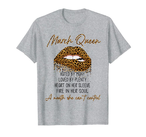 Sexy Biting Leopard Lips Gifts March Queen Loved By Plenty TShirt1011816