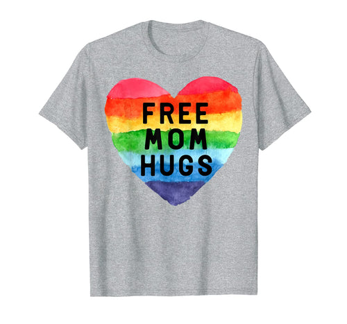 Free Mom Hugs T Shirt Rainbow Pride LGBT Shirt Gifts Tee 108223
