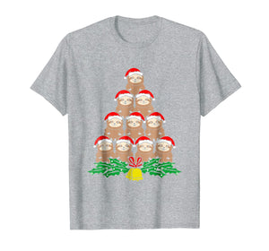 Sloth Christmas Tree Xmas Lover T-Shirt