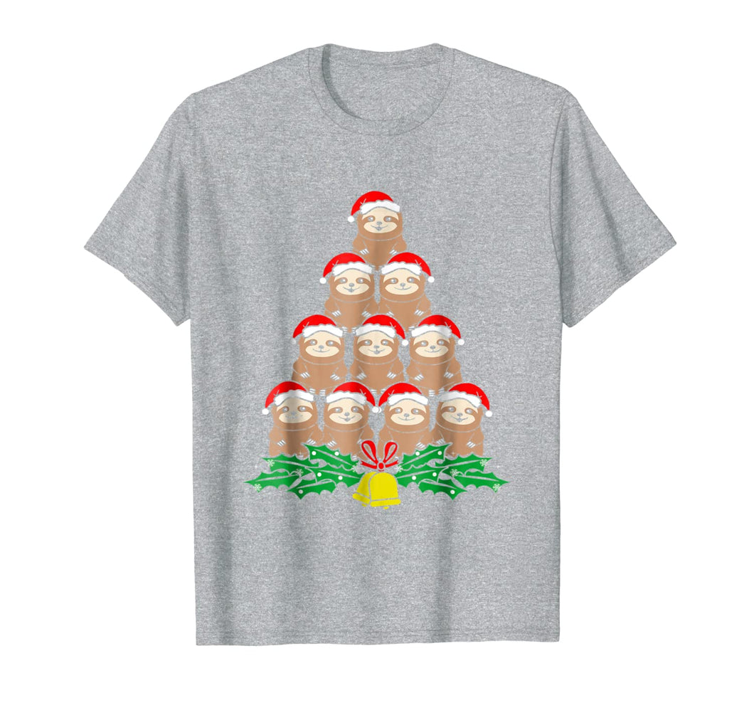 Sloth Christmas Tree Xmas Lover T-Shirt