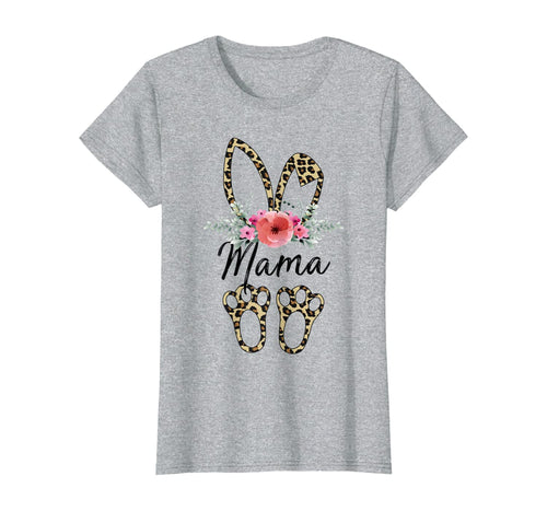 Mother's Day Easter Gifts For Mama Leopard Bunny Floral TShirt383833