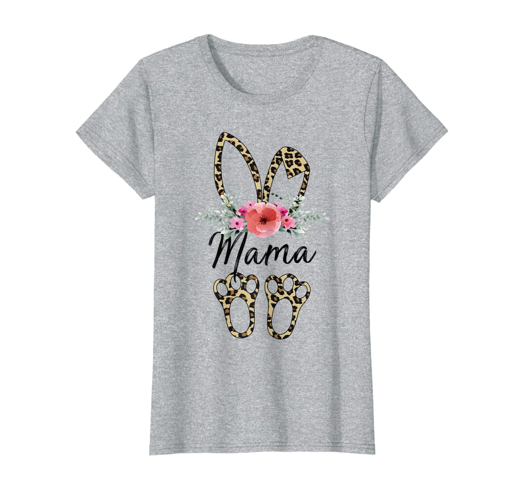 Mother's Day Easter Gifts For Mama Leopard Bunny Floral TShirt383833