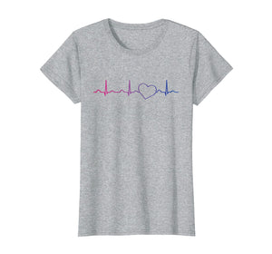 Funny shirts V-neck Tank top Hoodie sweatshirt usa uk au ca gifts for Bisexual Heartbeat Shirt, Cute LGBTQ Pride Month Gift 272870