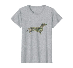 Funny shirts V-neck Tank top Hoodie sweatshirt usa uk au ca gifts for Dachshund Dog Camo Army Style Silhouette T-Shirt 2646398