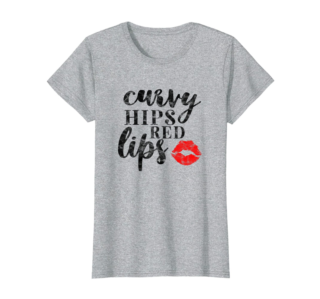 Funny shirts V-neck Tank top Hoodie sweatshirt usa uk au ca gifts for Womens Curvy Hips Red Lips - Strong Woman T-Shirt 3084351